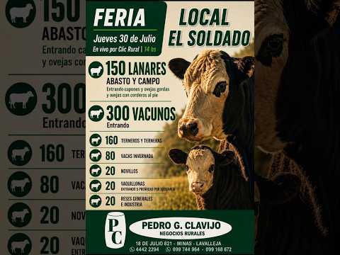 30/07/2026 Local el Soldado - Lavalleja - Pedro G. Clavijo I Clic Rural