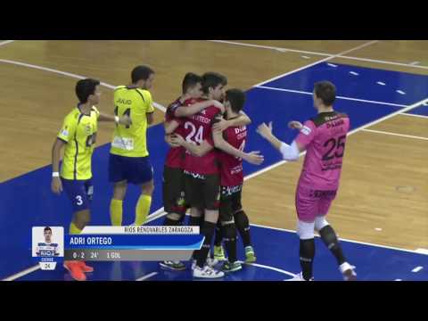 Gol Adri Ortego (0-2) en el Gran Canaria FS - Ríos Renovables Zaragoza 1Div, J12