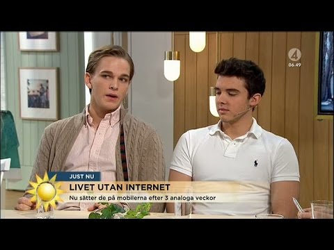Theo och Tom har levt analogt i 3 veckor - Nyhetsmorgon (TV4)
