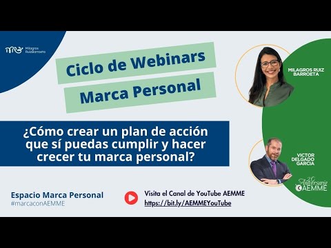 Webinar ¿Cómo crear un plan de acción que sí puedas cumplir y hacer crecer tu marca personal?