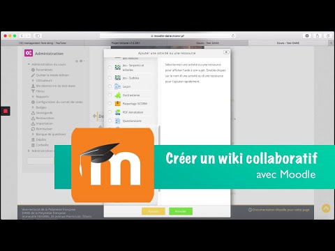 Moodle 11 - Wiki collaboratif par groupe