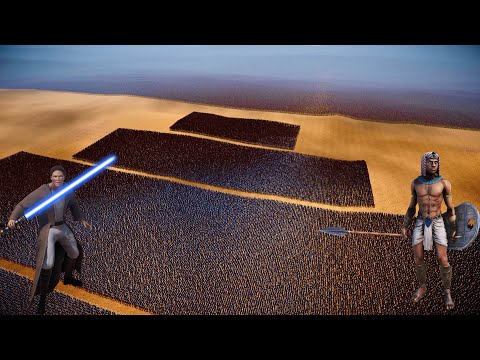 20,000,000 EGYPTIAN SPEARMEN vs 500,000 JEDI KNIGHTS | Ultimate Epic Battle Simulator 2