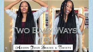 Two Easy Ways to Add Jewelry to Your Braids, Twists & Locs (DIY Loc Jewelry)