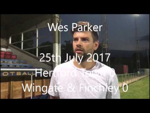 Wes Parker post Hertford Town 0-0 Wingate & Finchley