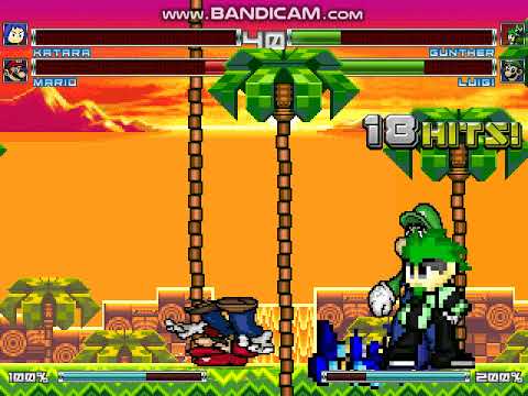 M.U.G.E.N: Katara & Mario vs Gunther & Luigi (The Adventures Of Katara X Super Mario Bros.)