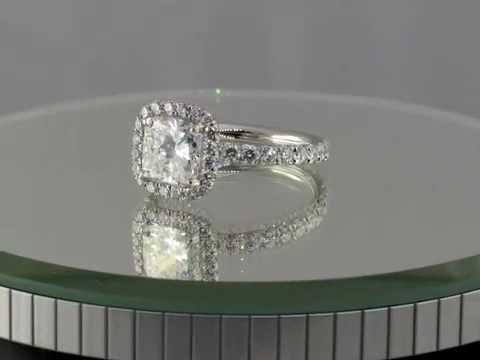 3.57ct Cushion Cut Diamond Engagement Anniversary Ring- Mark Broumand