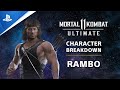 Mortal Kombat 11 Ultimate - Rambo Character Breakdown | PS Competition Center