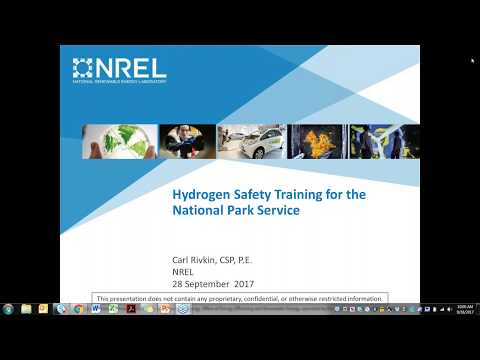 Hydrogen Safety Training Webinar for the National Park Service