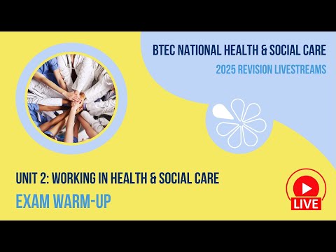 Exam Warm-Up for Unit 2 Working in Health & Social Care BTEC National HSC
