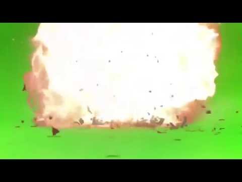 Missile And Explosion Green Screen And Chroma Key, With Sound Effect
