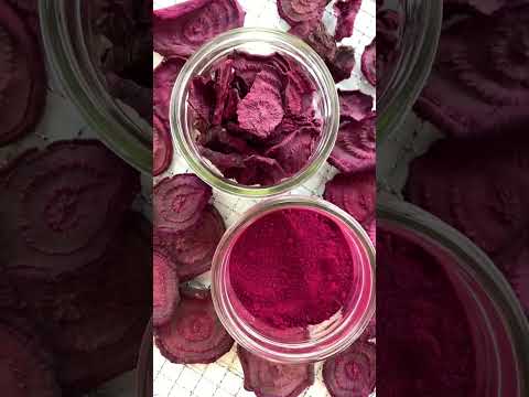 Preserving beets into powder