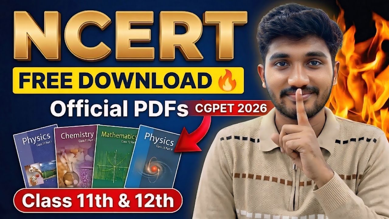 NCERT Books PDF Download FREE ✅ | Class 11 & 12 (Official PDFs) | CGPET 2026