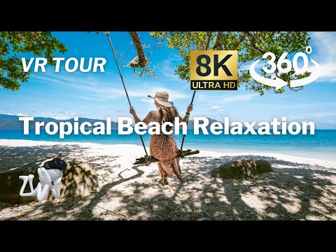 【360°VR】Fitzroy Island Australia /8 min No Music Natural Sounds - Virtual Nature Relaxation 8K Video