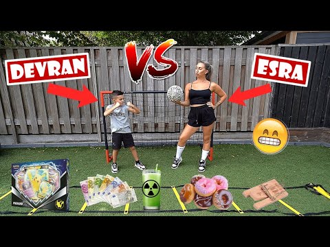 FOOTBALL CHALLENGE: DEVRAN VS ESRA (WITH PENALTIES 😱🤣) | LAKAP JUNIOR