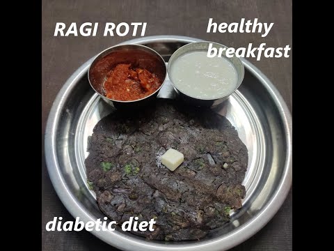 healthy diabetic friendly ragi roti recipe | finger millet recipe | ragi rotti | nachni roti