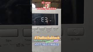 E3 error on washing machine #therochaktech #diy #washer #lg #samsung