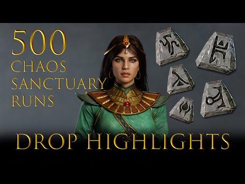 Diablo 2 Resurrected - 500 Chaos Sanctuary Runs Lightning sorc ! Drop Highlights [Online Solo]