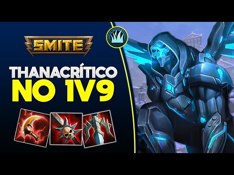 Thanacrítico fazendo 1v9 literalmente! THANATOS JUNGLER - ⚡ Smite BR Conquista