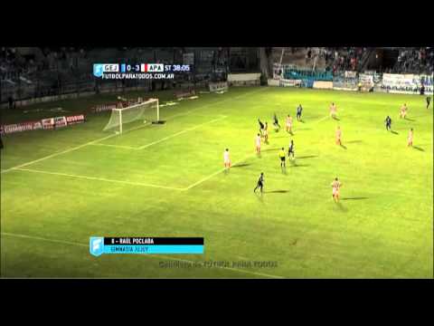 Gol de Poclaba. Gimnasia (J) 1 - Atlético Paraná 3. Fecha 6. Primera B Nacional 2015. FPT.