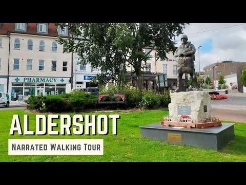ALDERSHOT | 4K Narrated Walking Tour | Let's Walk 2021