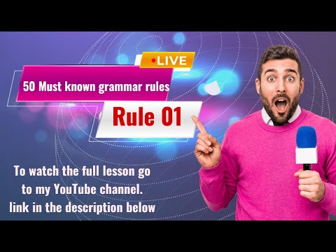 Must known grammar rules