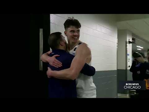 Northwestern celebrates first round NCAA Tournament win over Boise State