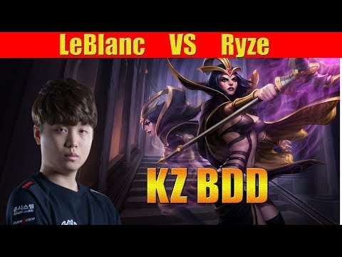 KZ BDD - LeBlanc Mid Lane vs Ryze | KR LOL REPLAYS