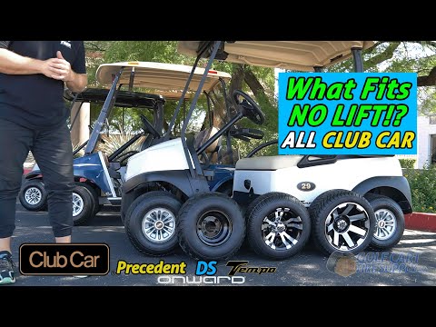 Non-Lifted Club Car Golf Cart Wheels and Tires *What Fits Stock NO LIFT!?*