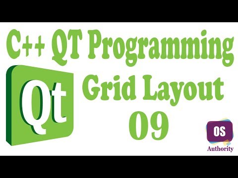 QT C++ Programming Tutorials in Hindi/Urdu | 9 - QT Grid Layout -- Implement and understand