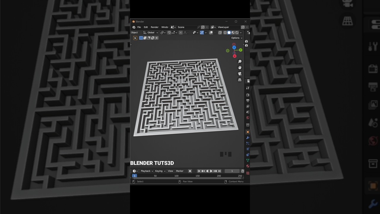Create a maze in blender