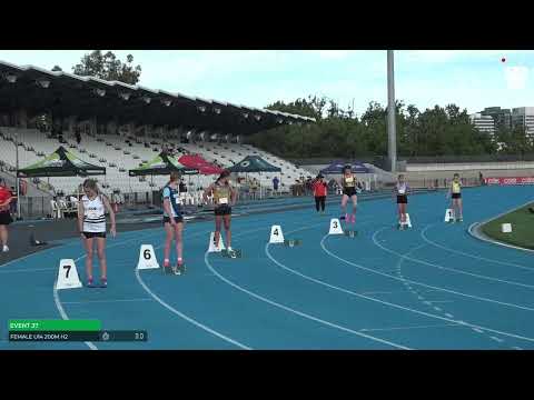 Girls U14 200M Heat 2: 2023-24 State Combined Events Championships - Saturday