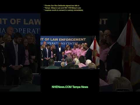 Florida Gov. Ron DeSantis signed two bills in Tampaand Missy’s Law and HB 1159. Missy’s Law requires