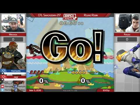 CFL Smackdown 217 Melee - Miranda (Ganondorf) vs Krudo (Sheik) - Round Robin