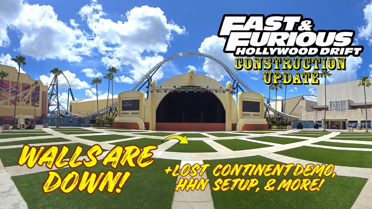 Universal Orlando Resort Fast & Furious: Hollywood Drift Roller Coaster Construction Update 8.12.26