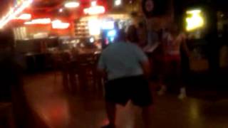 Old man dancing at Hooters.   .