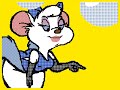 Miss Kitty Mouse Blowing Soap Bubbles