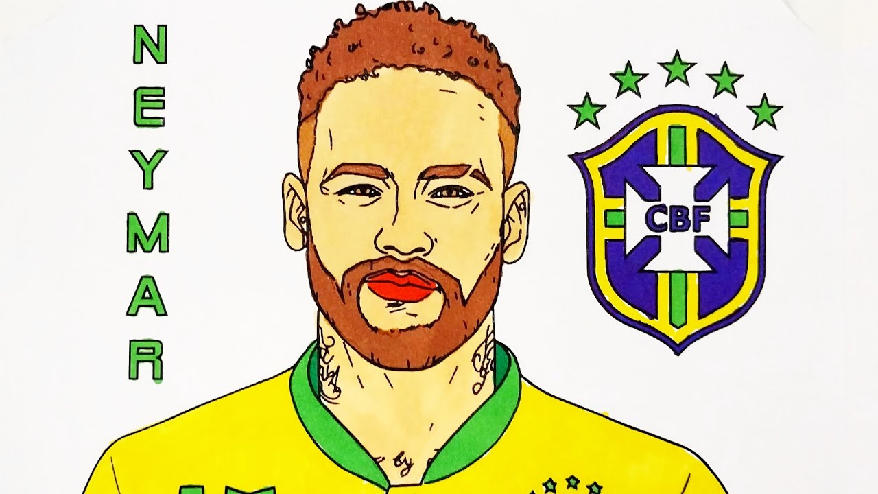 Ultimate Neymar Coloring Tutorial | Step-by-Step Guide to Drawing and Coloring Neymar#Neymar#neymar
