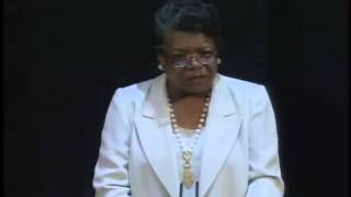 Maya Angelou reads her poem, "A Brave and Startling Truth," at the UN