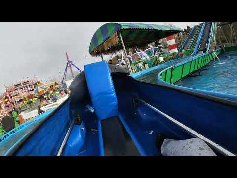 STOKES JUNGLE RIVER LOG FLUME (onride) at Manchester Trafford Centre Summer Social 10/04/2022