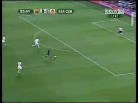 Barcelona 4 vs 1 Real Zaragoza 26th Sep 2007 1st half