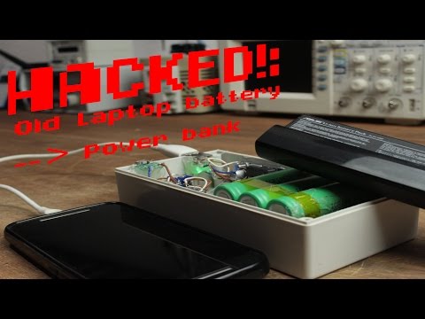 HACKED!: Old laptop battery becomes a Power bank Video