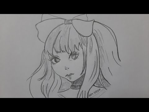 How to draw a cartoon girl easy drawing step by step for beginners