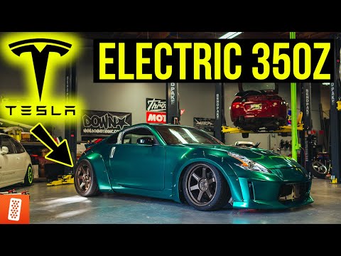Building the World's FIRST Tesla Swapped Liberty Walk Nissan 350Z! Part 2