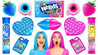 Comida Azul Vs Comida Rosa | Comer Apenas Uma Cor de Comida 24 HRS por RATATA POWER