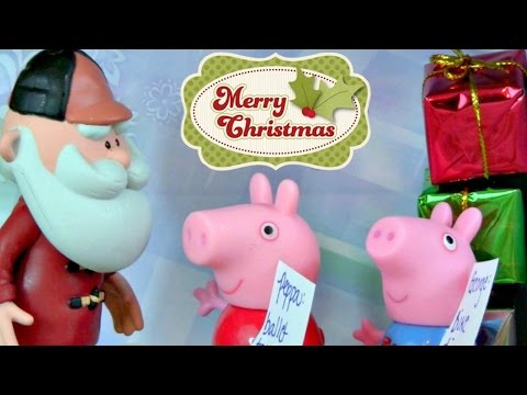 PEPPA PIG Christmas Episode! George Pig Scared of Santa Claus!  Christmas Playtime Parody Video