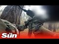 Explosive head-cam footage shows Ukrainian sniper taking out Russian patrol