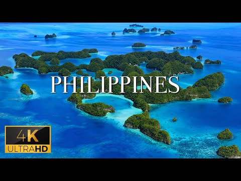 FLYING OVER PHILIPPINES (4K UHD) - Calming Piano Music With Spectacular Relaxation Scenic Film On TV
