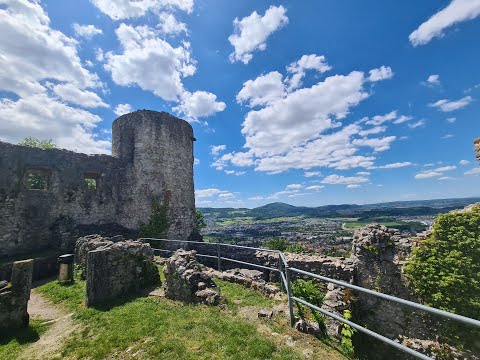Burgentour mit dem Fahrrad von Basel aus, hier die Burgruine Dorneck