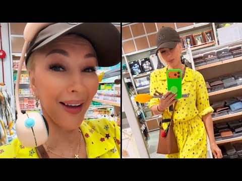 Lera Kudryavtseva strolled through Singapore's fashionable shops with a friend.