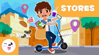 Types of STORES for Kids - Going Shopping Around t